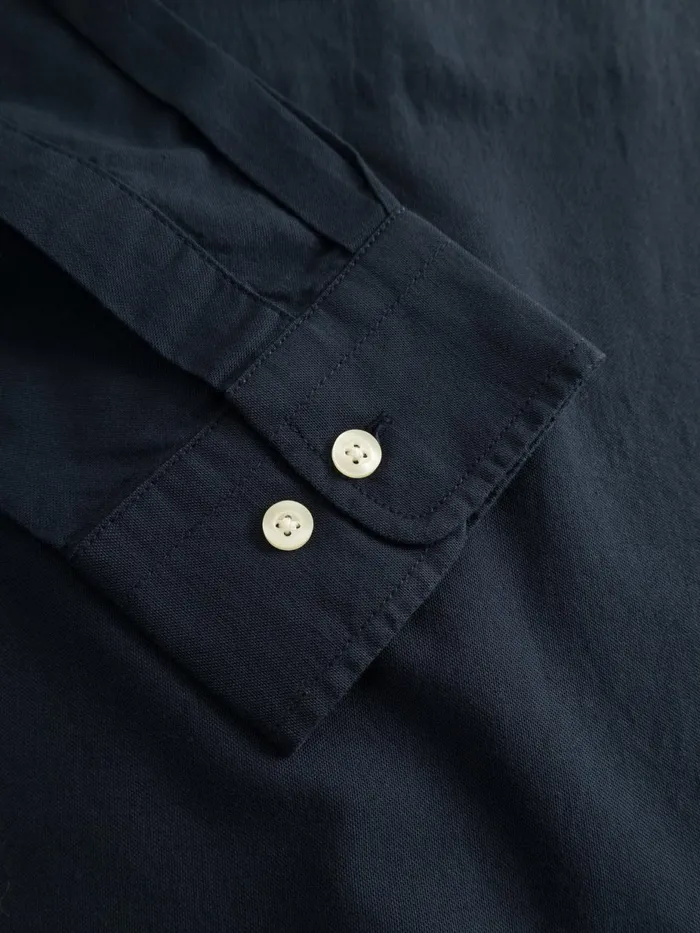 KnowledgeCotton Apparel Shirts Loose Fit Oxford Shirt Total Eclipse 8211 Men KnowledgeCotton Apparel Shirts Loose Fit Oxford Shirt Total Eclipse 8211 Men