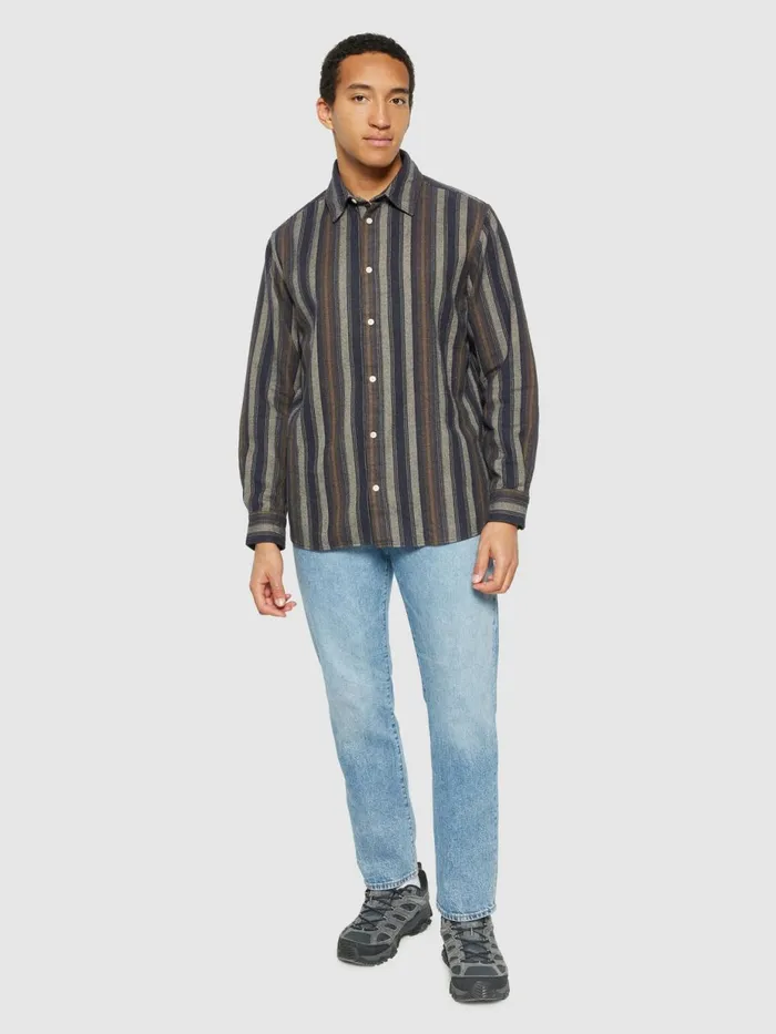 KnowledgeCotton Apparel Shirts Loose Fit Striped Flannel Shirt Gotsvegan 8211 Men KnowledgeCotton Apparel Shirts Loose Fit Striped Flannel Shirt Gotsvegan 8211 Men