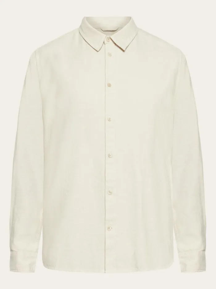 KnowledgeCotton Apparel Shirts Organic Cotton Flannel Shirt GOTS Light Feather Gray 8211 Men KnowledgeCotton Apparel Shirts Organic Cotton Flannel Shirt GOTS Light Feather Gray 8211 Men