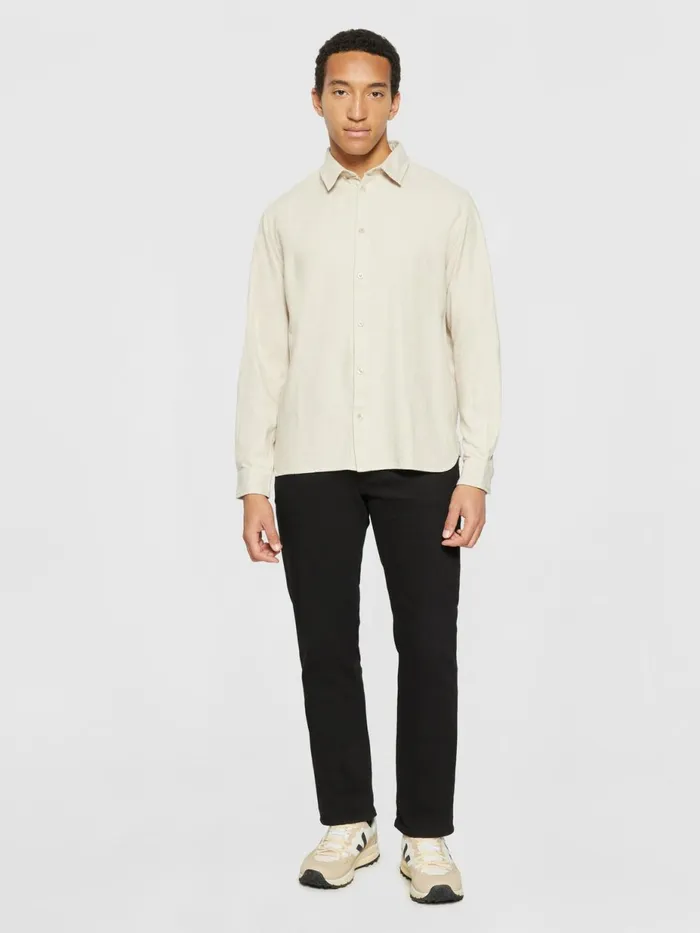 KnowledgeCotton Apparel Shirts Organic Cotton Flannel Shirt GOTS Light Feather Gray 8211 Men KnowledgeCotton Apparel Shirts Organic Cotton Flannel Shirt GOTS Light Feather Gray 8211 Men