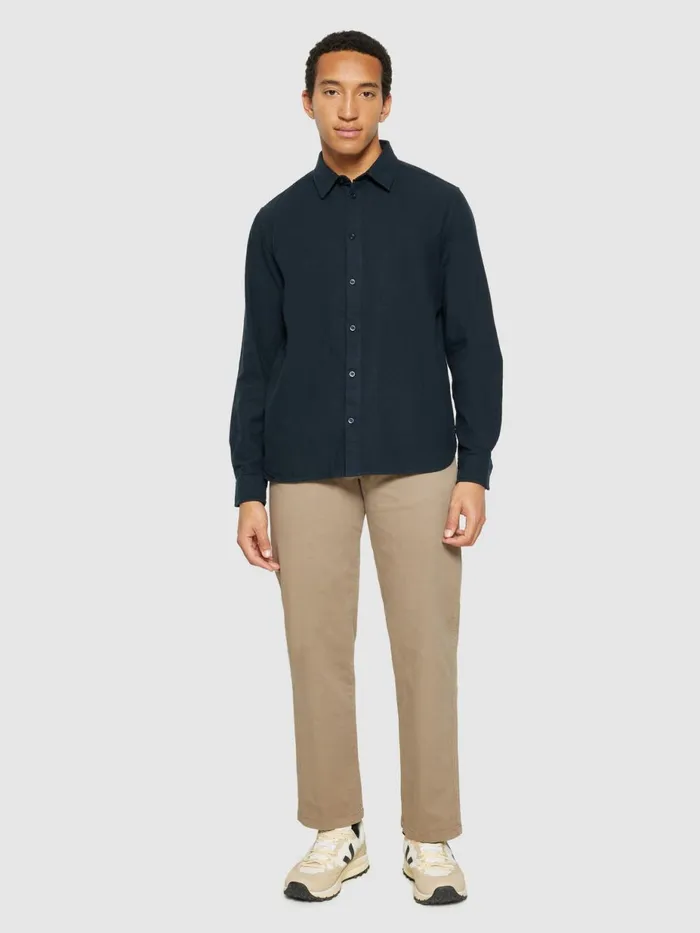 KnowledgeCotton Apparel Shirts Organic Cotton Flannel Shirt GOTS Total Eclipse 8211 Men KnowledgeCotton Apparel Shirts Organic Cotton Flannel Shirt GOTS Total Eclipse 8211 Men