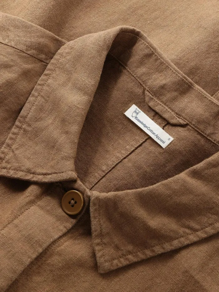 KnowledgeCotton Apparel Shirts Regular Linen Overshirt Gotsvegan 8211 Women KnowledgeCotton Apparel Shirts Regular Linen Overshirt Gotsvegan 8211 Women