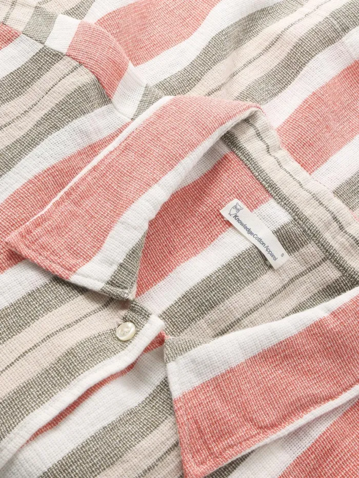 KnowledgeCotton Apparel Shirts Striped Short Sleeved Shirt Gotsvegan 8211 Women KnowledgeCotton Apparel Shirts Striped Short Sleeved Shirt Gotsvegan 8211 Women