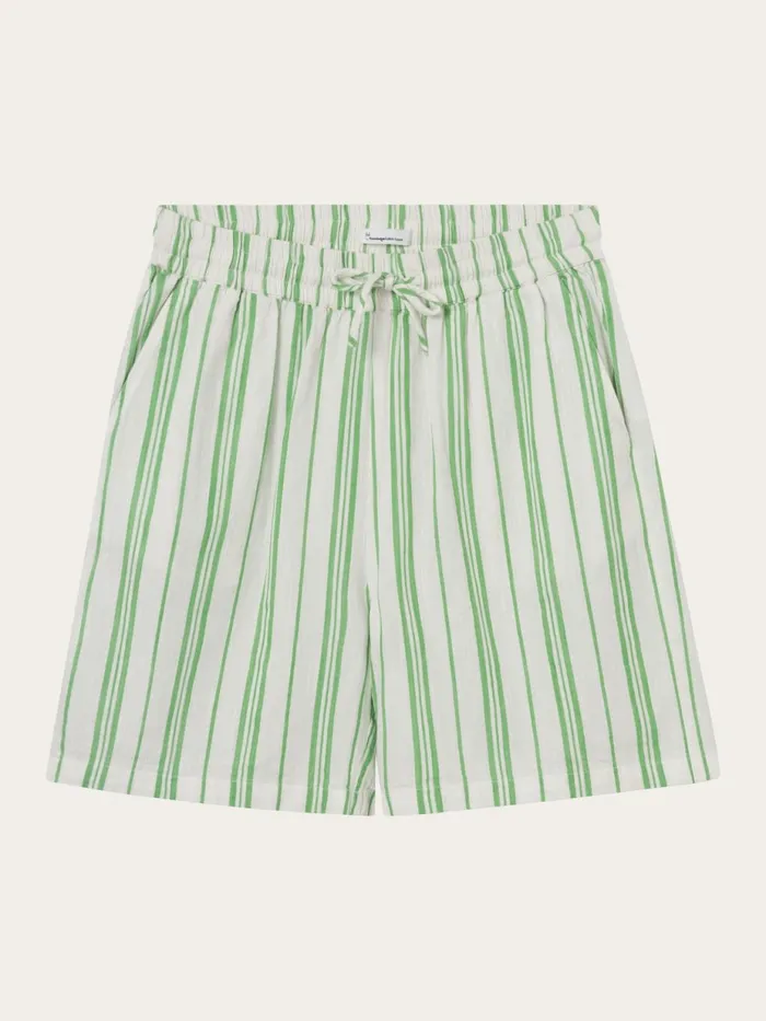 KnowledgeCotton Apparel Shorts Cotton Elastic Waist Shorts Stripe 8211 Women