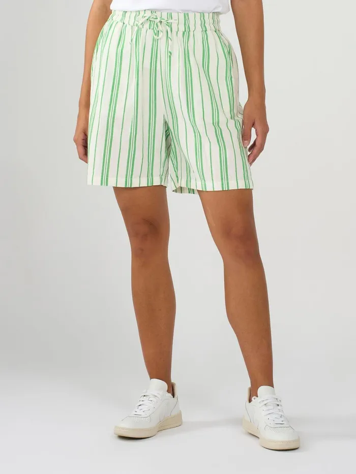 KnowledgeCotton Apparel Shorts Cotton Elastic Waist Shorts Stripe 8211 Women KnowledgeCotton Apparel Shorts Cotton Elastic Waist Shorts Stripe 8211 Women