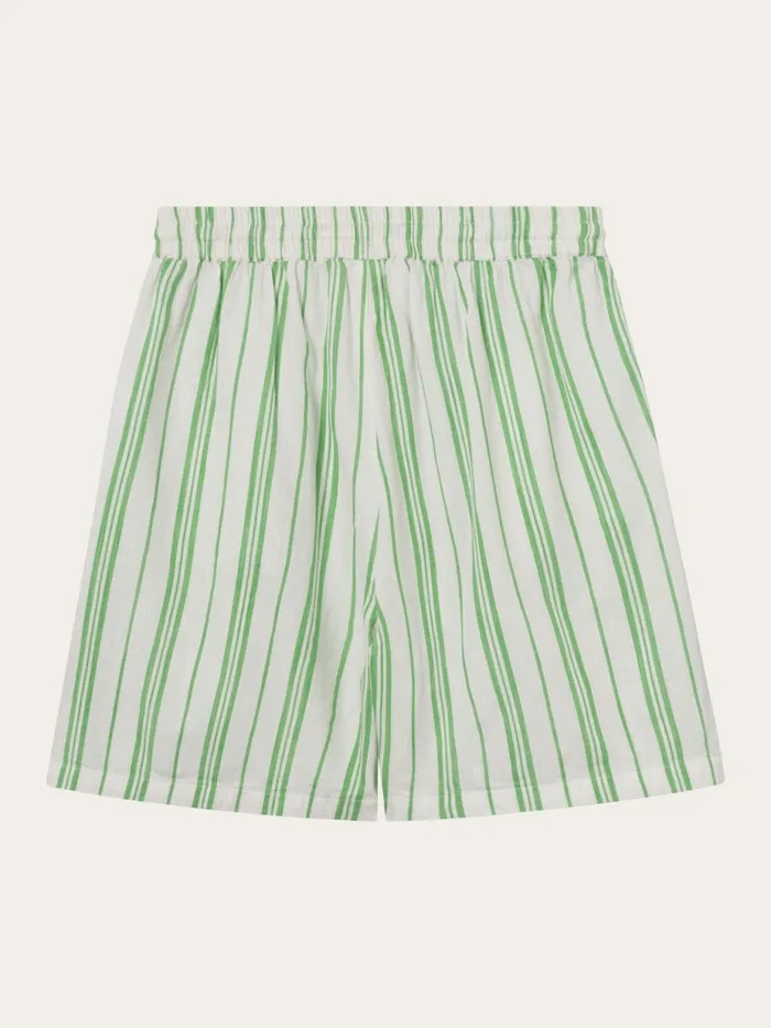KnowledgeCotton Apparel Shorts Cotton Elastic Waist Shorts Stripe 8211 Women KnowledgeCotton Apparel Shorts Cotton Elastic Waist Shorts Stripe 8211 Women