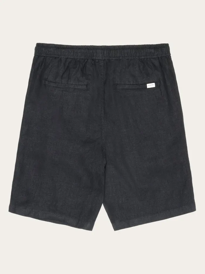 KnowledgeCotton Apparel Shorts Loose Linen Shorts Black Jet 8211 Men KnowledgeCotton Apparel Shorts Loose Linen Shorts Black Jet 8211 Men