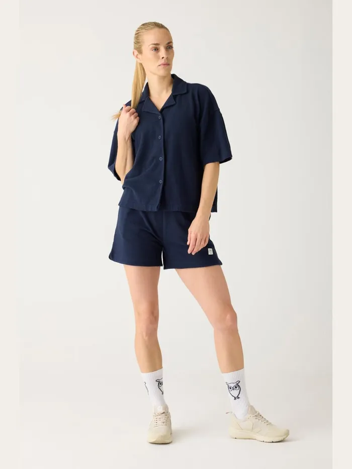 KnowledgeCotton Apparel Shorts POSEY Elastic Waist Boucl Shorts Gotsvegan 8211 Women KnowledgeCotton Apparel Shorts POSEY Elastic Waist Boucl Shorts Gotsvegan 8211 Women