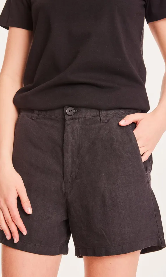 KnowledgeCotton Apparel Shorts SENNA Loose Shorts Black Jet 8211 Women KnowledgeCotton Apparel Shorts SENNA Loose Shorts Black Jet 8211 Women