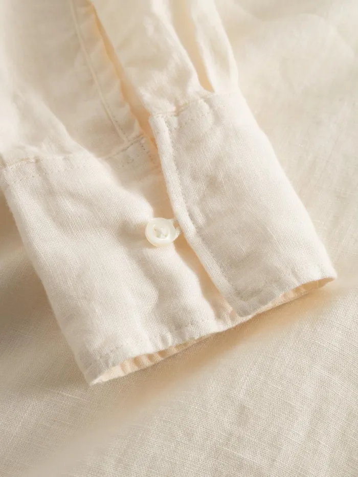 KnowledgeCotton Apparel Skirts And Dresses Classic Linen Dress Buttercream 8211 Women KnowledgeCotton Apparel Skirts And Dresses Classic Linen Dress Buttercream 8211 Women