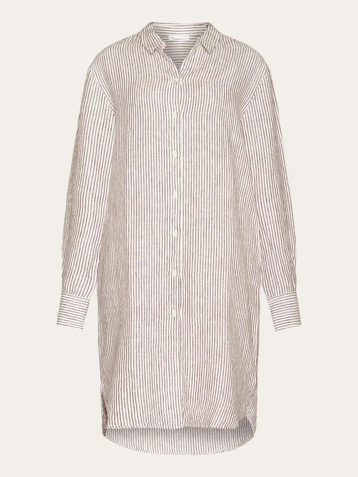 KnowledgeCotton Apparel Skirts And Dresses Classic Striped Linen Dress Gotsvegan 8211 Women KnowledgeCotton Apparel Skirts And Dresses Classic Striped Linen Dress Gotsvegan 8211 Women