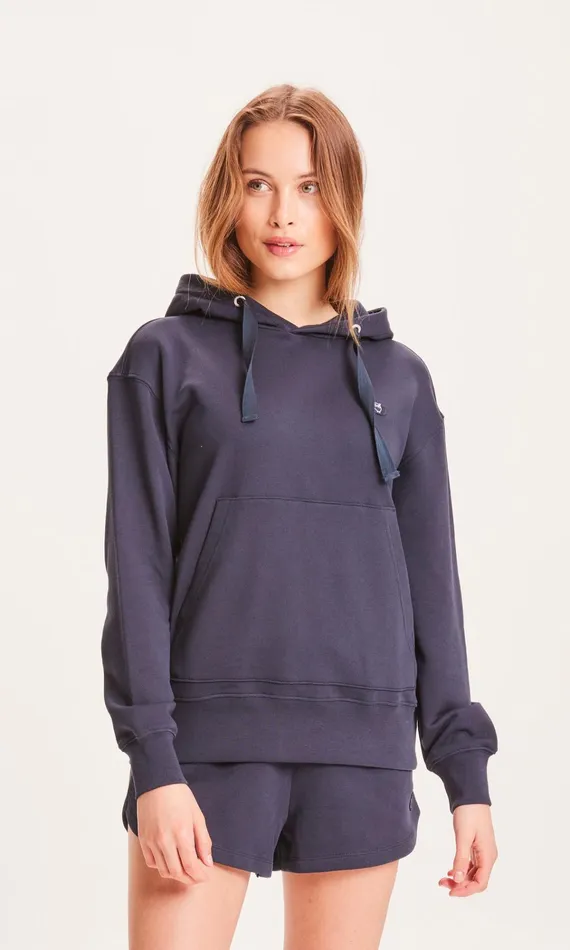 KnowledgeCotton Apparel Sweatshirts Basic Hoodie Sweat Total Eclipse 8211 Women KnowledgeCotton Apparel Sweatshirts Basic Hoodie Sweat Total Eclipse 8211 Women