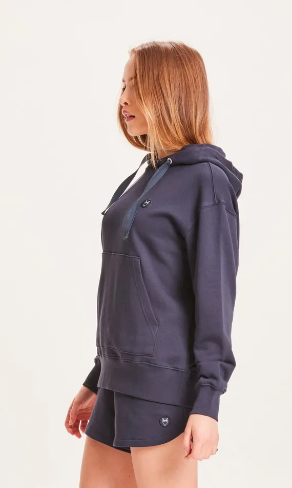 KnowledgeCotton Apparel Sweatshirts Basic Hoodie Sweat Total Eclipse 8211 Women KnowledgeCotton Apparel Sweatshirts Basic Hoodie Sweat Total Eclipse 8211 Women
