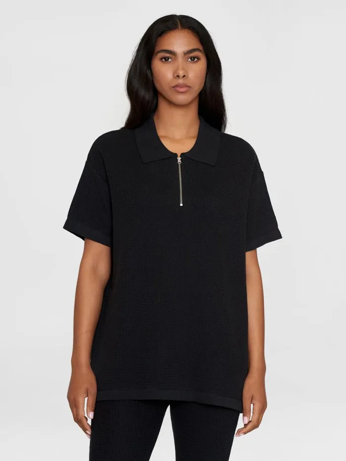 KnowledgeCotton Apparel TShirts And Tops Loose Short Sleeve Polo Gotsvegan 8211 Women KnowledgeCotton Apparel TShirts And Tops Loose Short Sleeve Polo Gotsvegan 8211 Women