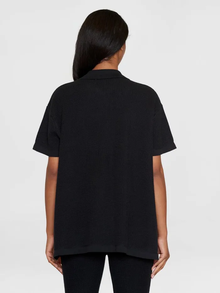 KnowledgeCotton Apparel TShirts And Tops Loose Short Sleeve Polo Gotsvegan 8211 Women KnowledgeCotton Apparel TShirts And Tops Loose Short Sleeve Polo Gotsvegan 8211 Women