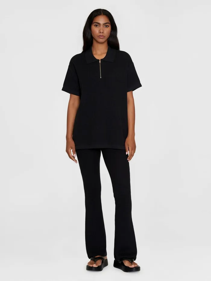 KnowledgeCotton Apparel TShirts And Tops Loose Short Sleeve Polo Gotsvegan 8211 Women KnowledgeCotton Apparel TShirts And Tops Loose Short Sleeve Polo Gotsvegan 8211 Women