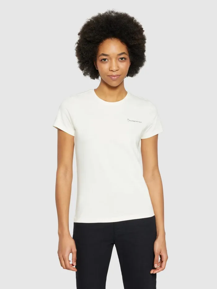KnowledgeCotton Apparel TShirts And Tops Regular Fitted Back Print Tee Regenerative Organic Certified 8211 Women KnowledgeCotton Apparel TShirts And Tops Regular Fitted Back Print Tee Regenerative Organic Certified 8211 Women