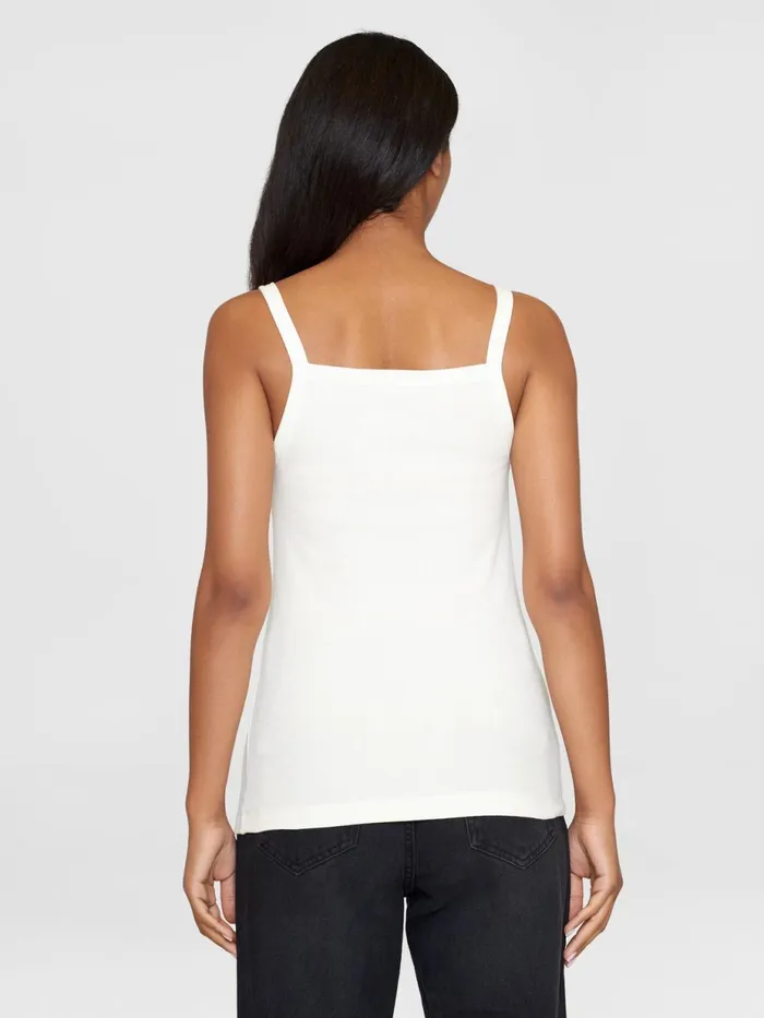 KnowledgeCotton Apparel TShirts And Tops Rib Strap Top Star White 8211 Women KnowledgeCotton Apparel TShirts And Tops Rib Strap Top Star White 8211 Women