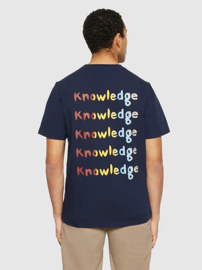 KnowledgeCotton Apparel TShirts Regular Fit Colorful Trademark Print Tshirt Regenerative Organic Certified 8211 Men KnowledgeCotton Apparel TShirts Regular Fit Colorful Trademark Print Tshirt Regenerative Organic Certified 8211 Men