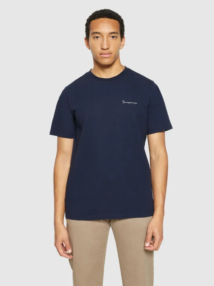 KnowledgeCotton Apparel TShirts Regular Fit Colorful Trademark Print Tshirt Regenerative Organic Certified 8211 Men KnowledgeCotton Apparel TShirts Regular Fit Colorful Trademark Print Tshirt Regenerative Organic Certified 8211 Men