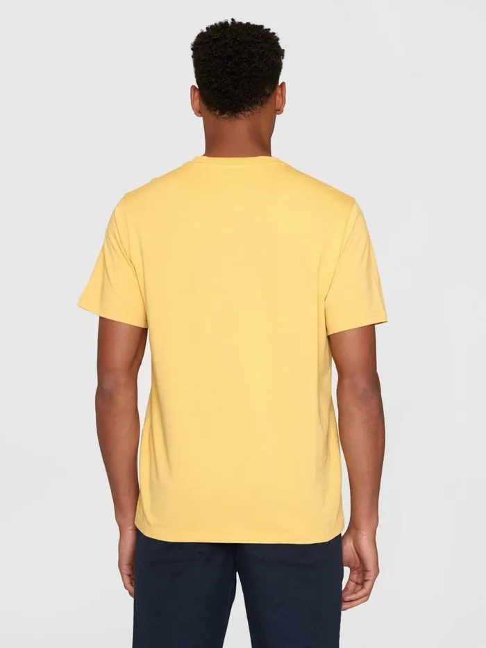 KnowledgeCotton Apparel TShirts Regular Trademark Chest Print Tshirt Misted Yellow 8211 Men KnowledgeCotton Apparel TShirts Regular Trademark Chest Print Tshirt Misted Yellow 8211 Men