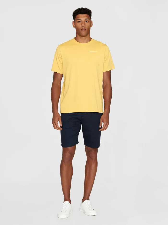 KnowledgeCotton Apparel TShirts Regular Trademark Chest Print Tshirt Misted Yellow 8211 Men KnowledgeCotton Apparel TShirts Regular Trademark Chest Print Tshirt Misted Yellow 8211 Men