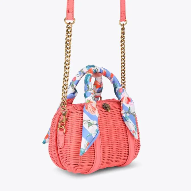 Kurt Geiger Crossbody Bags Kensington Basket Boston Bag Pink Combination 8211 Women