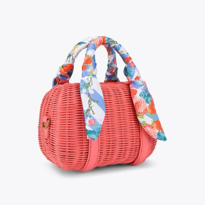 Kurt Geiger Crossbody Bags Kensington Basket Boston Bag Pink Combination 8211 Women
