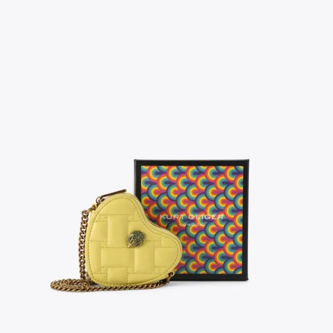 Kurt Geiger Crossbody Bags Micro Heart Cross Body Bag Yellow 8211 Women