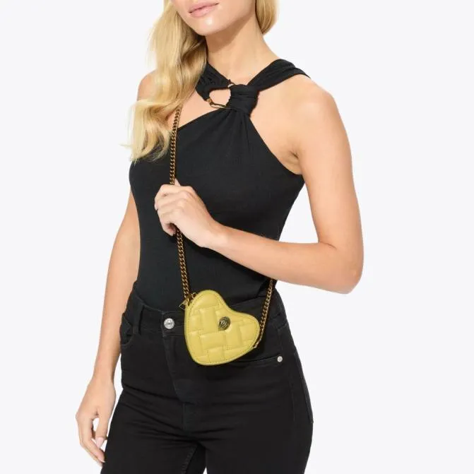 Kurt Geiger Crossbody Bags Micro Heart Cross Body Bag Yellow 8211 Women