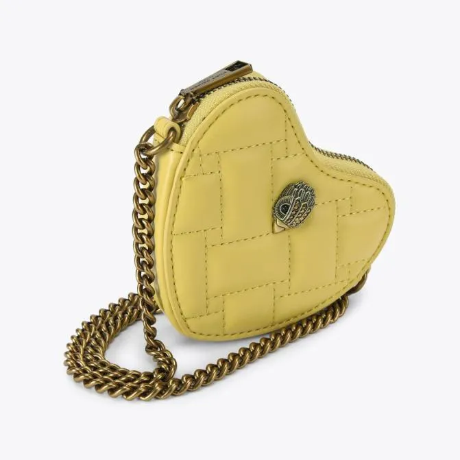 Kurt Geiger Crossbody Bags Micro Heart Cross Body Bag Yellow 8211 Women