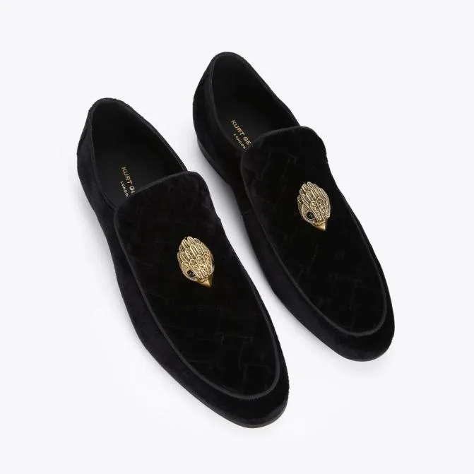 Kurt Geiger Dress Shoes Hugh Eagle Head Loafer Black 8211 Men