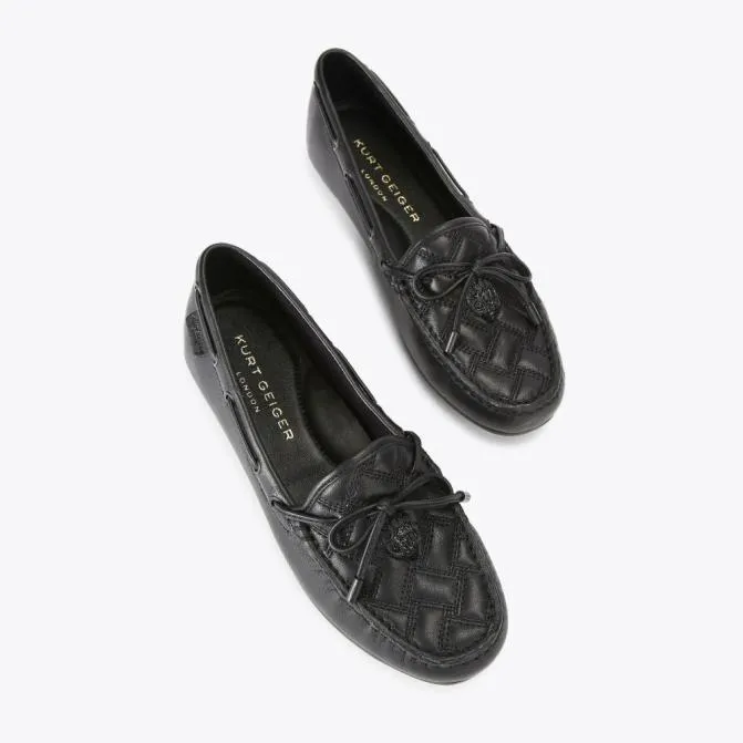 Kurt Geiger Flats Eagle Moccasin Drench Flat Black 8211 Women