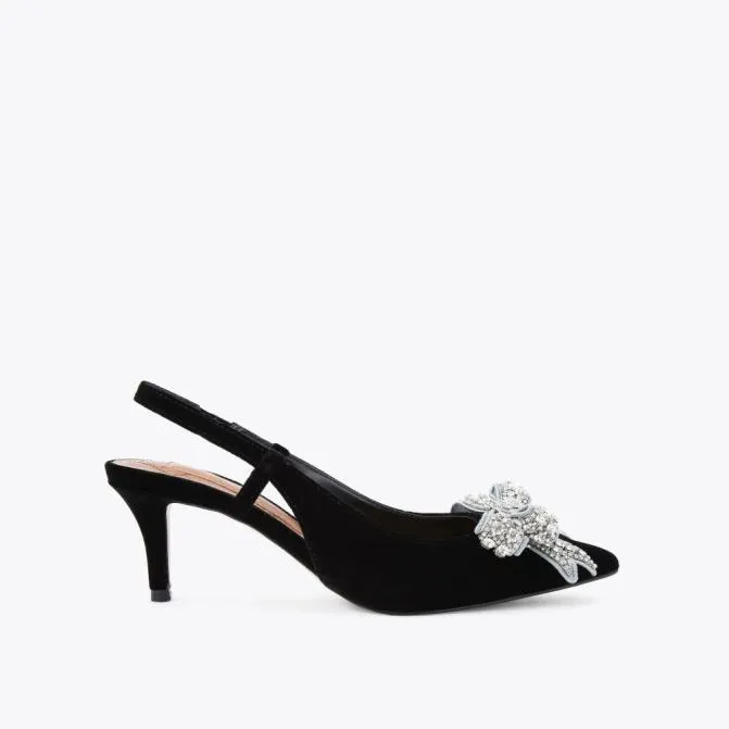 Kurt Geiger Heels Belgravia Bow Sling Heels Black 8211 Women