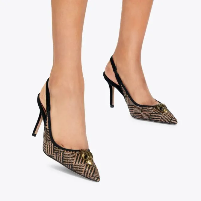 Kurt Geiger Heels Belgravia High Sling Back Heel Tan Combination 8211 Women