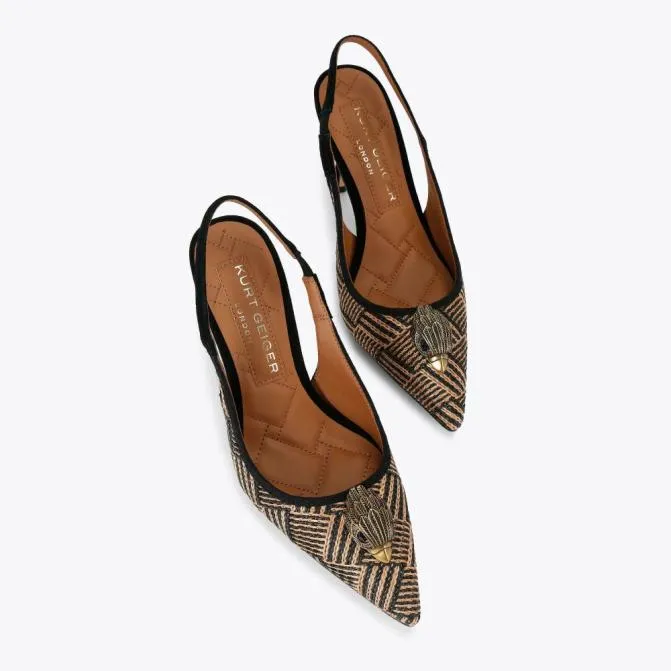 Kurt Geiger Heels Belgravia High Sling Back Heel Tan Combination 8211 Women
