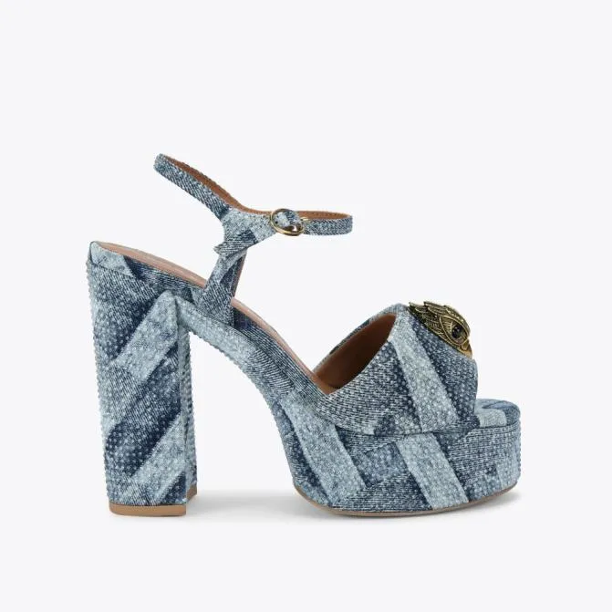 Kurt Geiger Heels Kensington Platform Heel Denim 8211 Women