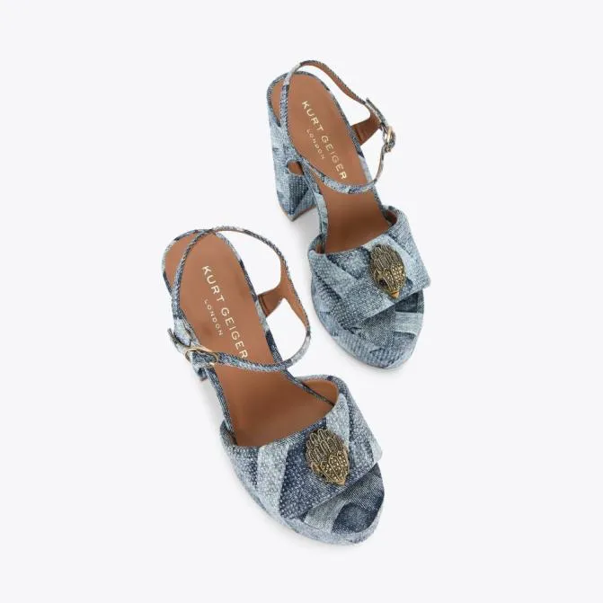 Kurt Geiger Heels Kensington Platform Heel Denim 8211 Women