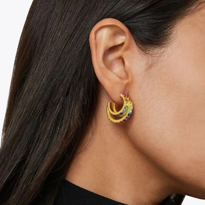Kurt Geiger Jewelry Rainbow Triple Hoops Multiother 8211 Women