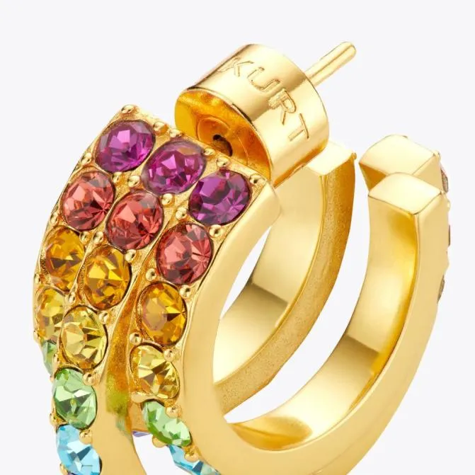 Kurt Geiger Jewelry Rainbow Triple Hoops Multiother 8211 Women