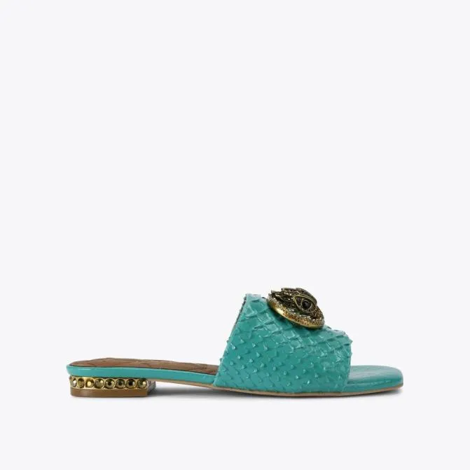 Kurt Geiger Sandals Chelsea Flat Sandal Turquoise 8211 Women