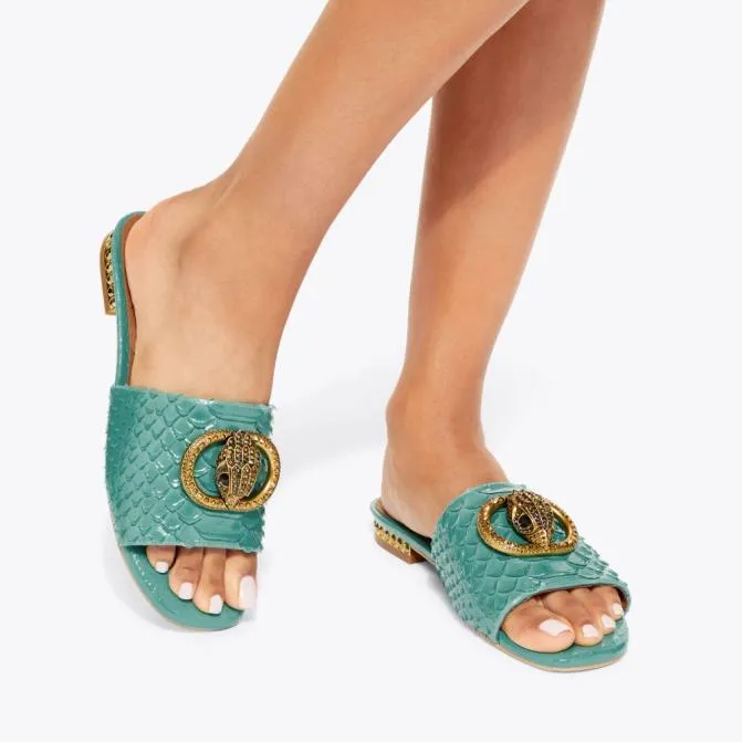 Kurt Geiger Sandals Chelsea Flat Sandal Turquoise 8211 Women