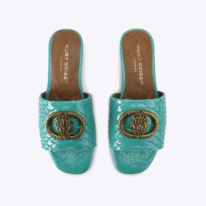 Kurt Geiger Sandals Chelsea Flat Sandal Turquoise 8211 Women