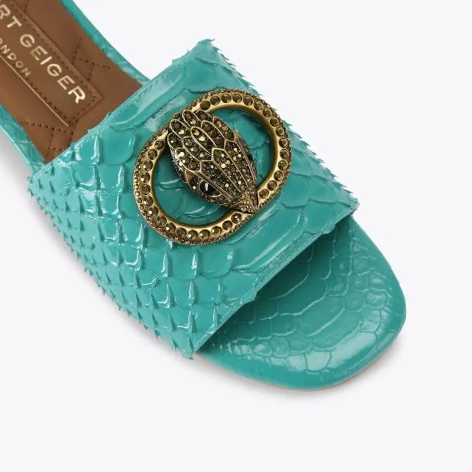 Kurt Geiger Sandals Chelsea Flat Sandal Turquoise 8211 Women