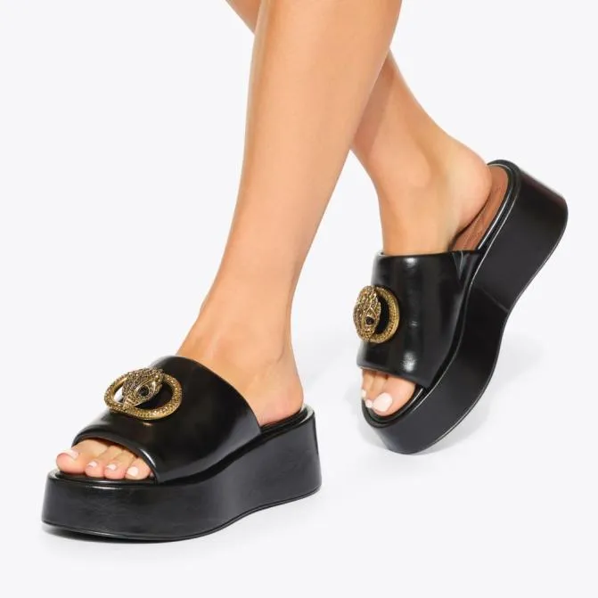 Kurt Geiger Sandals Chelsea Flatform Mule Sandal Black 8211 Women