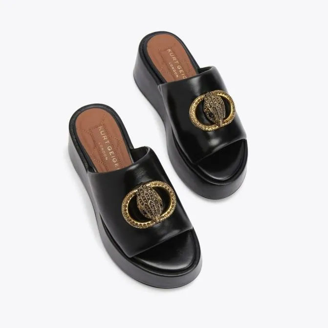 Kurt Geiger Sandals Chelsea Flatform Mule Sandal Black 8211 Women