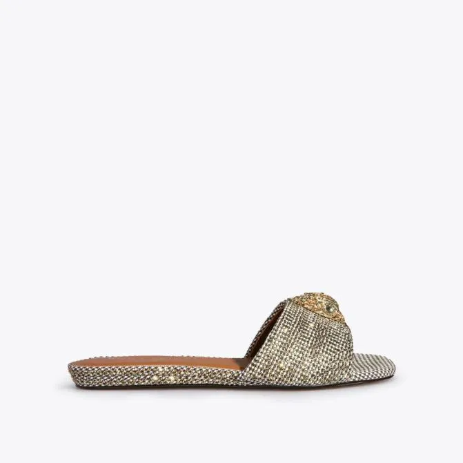 Kurt Geiger Sandals Kensington Flat Sandal Beige 8211 Women