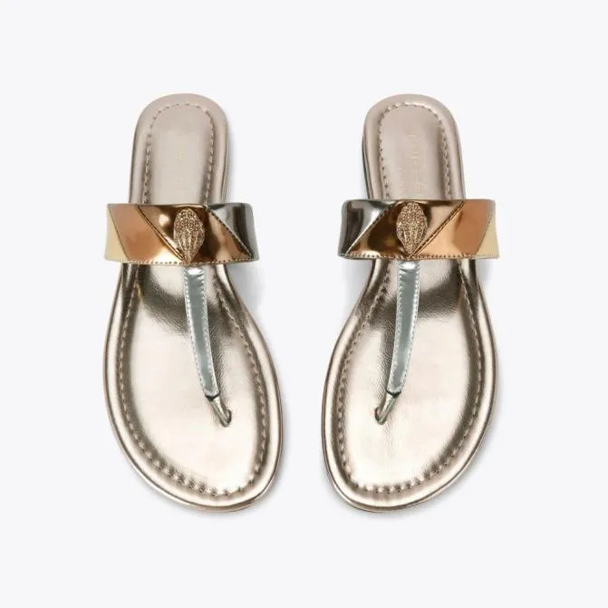 Kurt Geiger Sandals Kensington Tbar Sandal Gold Combination 8211 Women