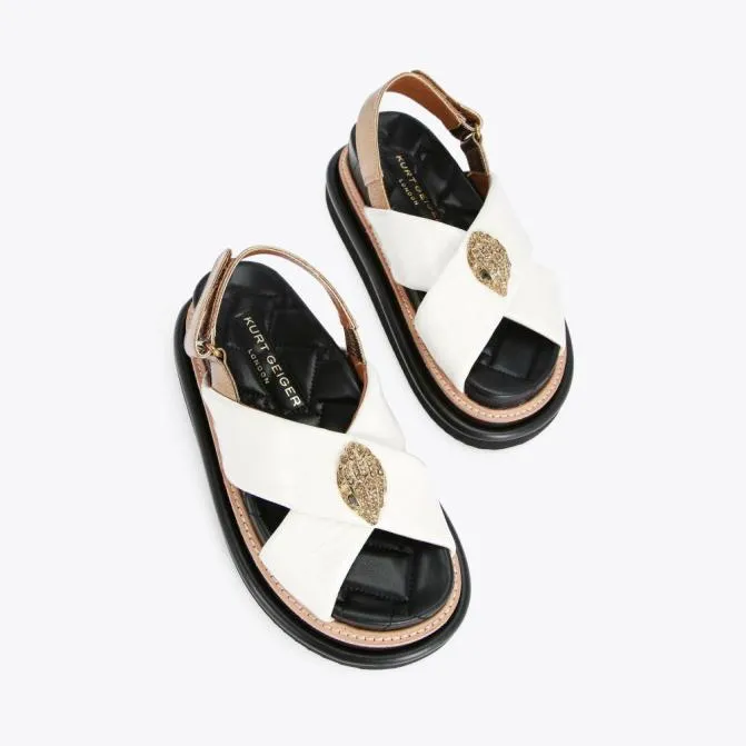 Kurt Geiger Sandals Orson Cross Strap Sandal Bone 8211 Women
