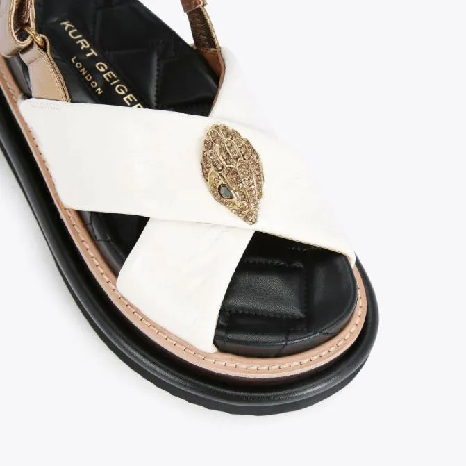 Kurt Geiger Sandals Orson Cross Strap Sandal Bone 8211 Women